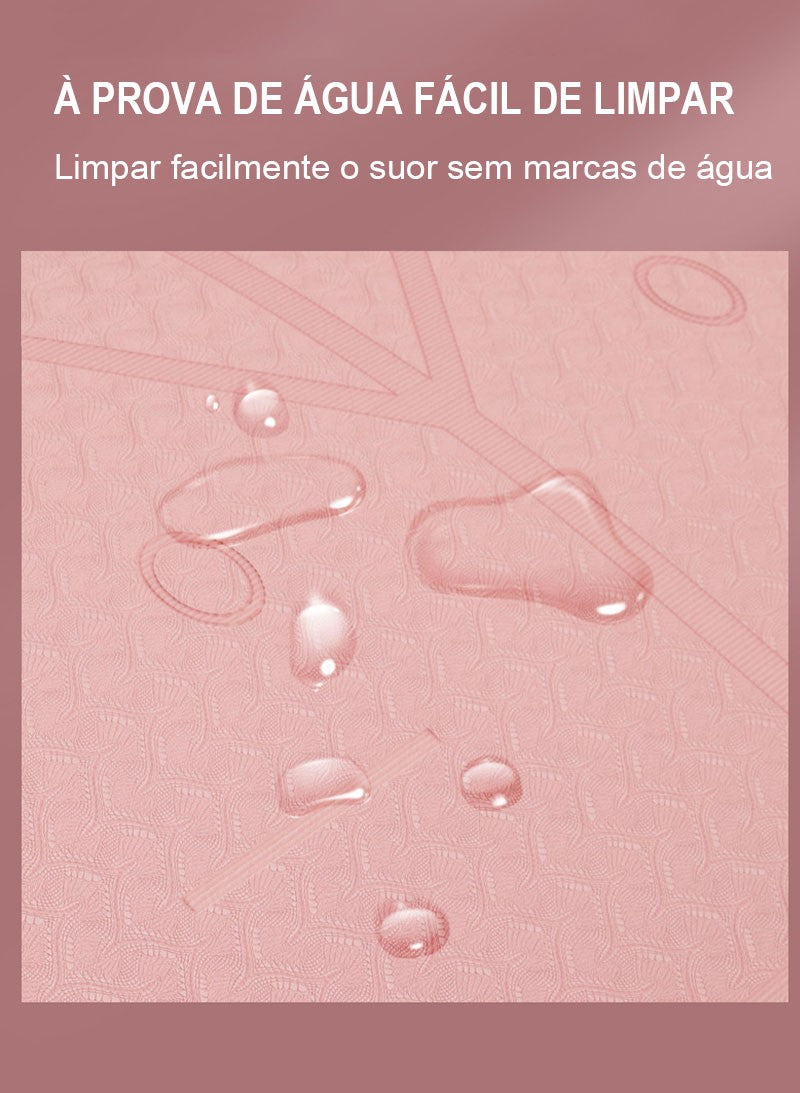 Tapete para ginástica com camada dupla antiderrapante com linha de posição