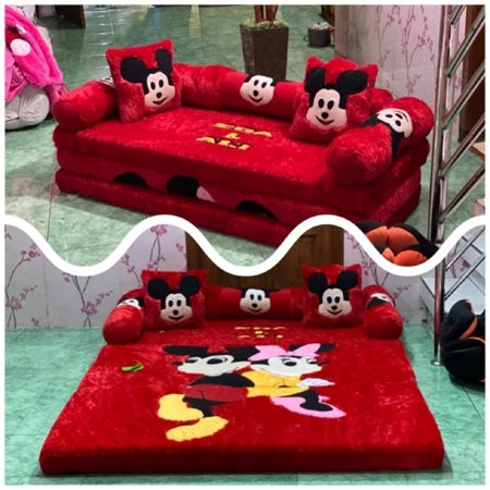 Sofá Cama Dobrável 2 em 1 Vários Personagens Divertidos Cover