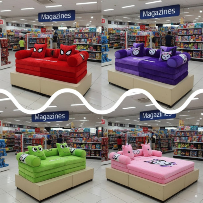 Sofá Cama Dobrável 2 em 1 Vários Personagens Divertidos Cover