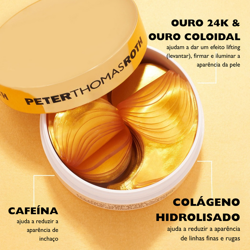Patches de Olhos com Ouro 24K – Lifting e Hidratação de Luxo