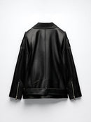 Jaqueta de couro feminina