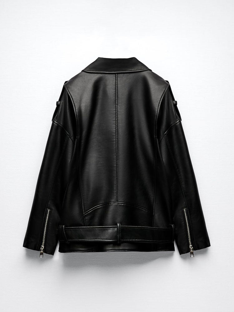 Jaqueta de couro feminina
